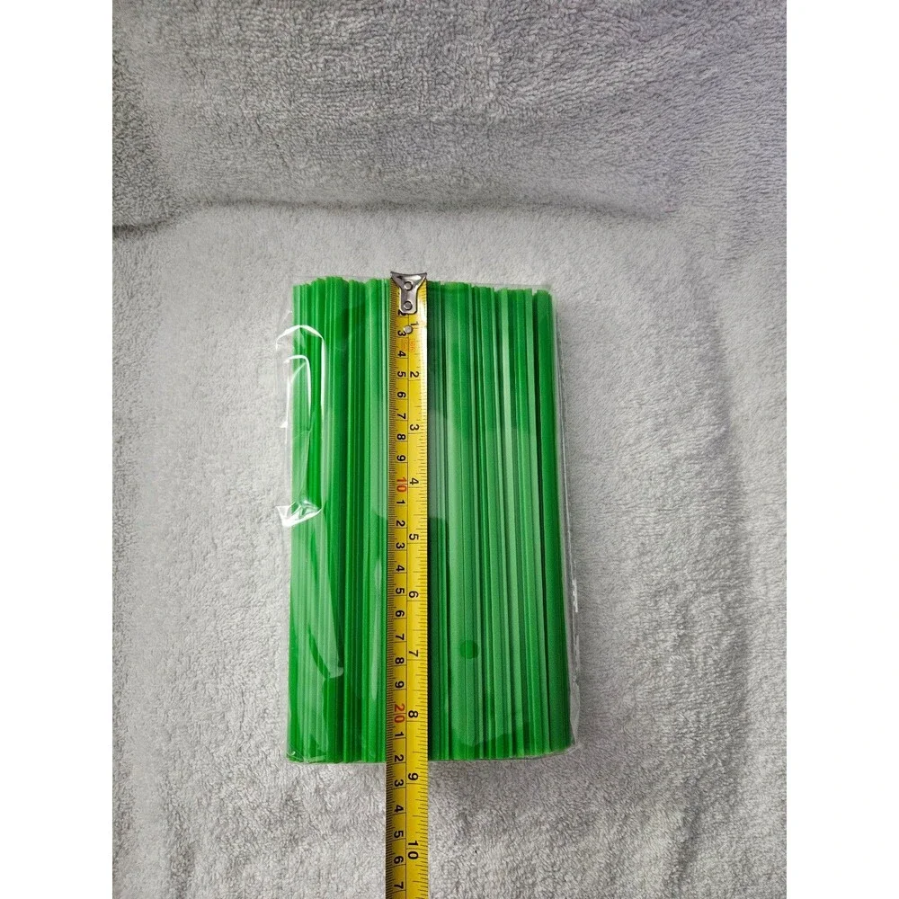 Christmas Tree Shaped Plastic Straws Green Bulk 100 Pack Holiday Party